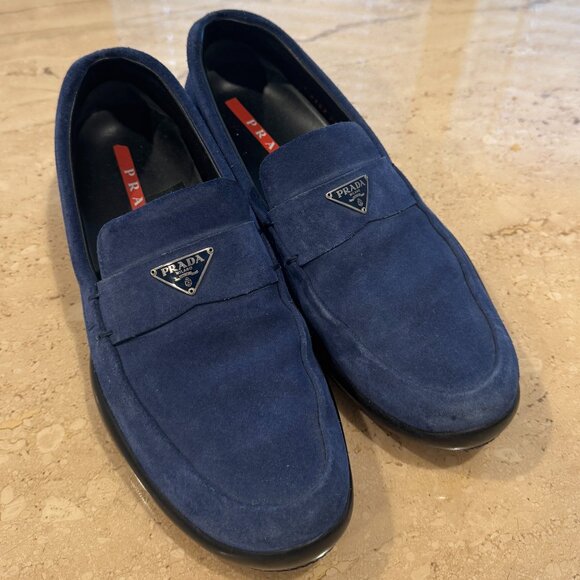 Vintage Prada Suede Loafers - Picture 1 of 5
